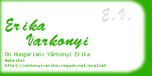 erika varkonyi business card